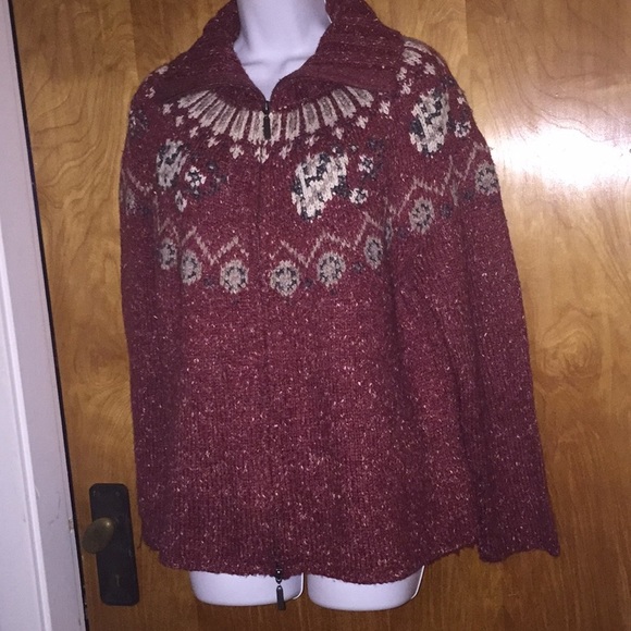 One on One Orange Zip-Up Cardigan Size XL - Picture 5 of 7